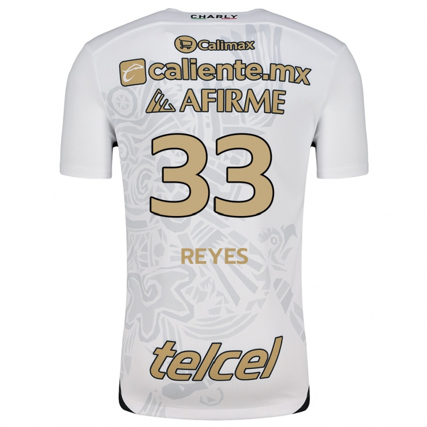 Kandiny Niño Camiseta Jazmín Reyes #33 Blanco Negro 2ª Equipación 2024/25 La Camisa