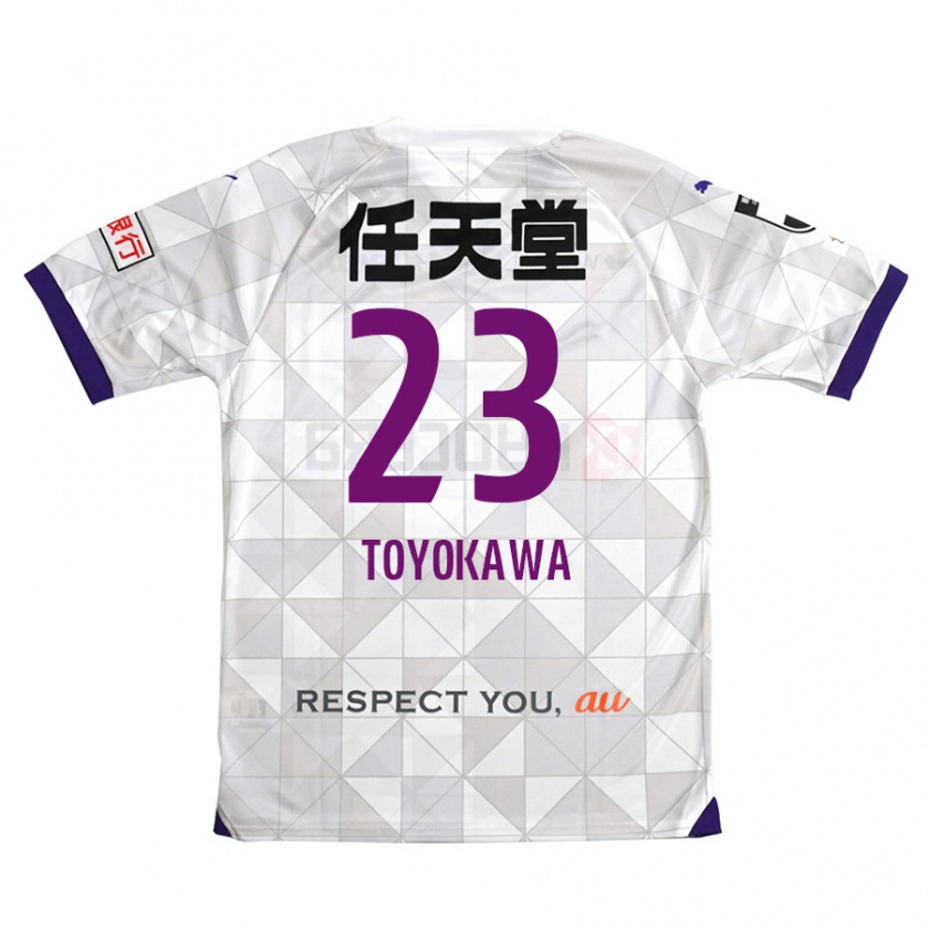 Kandiny Bambino Maglia Yuta Toyokawa #23 Bianco Viola Kit Gara Away 2024/25 Maglietta