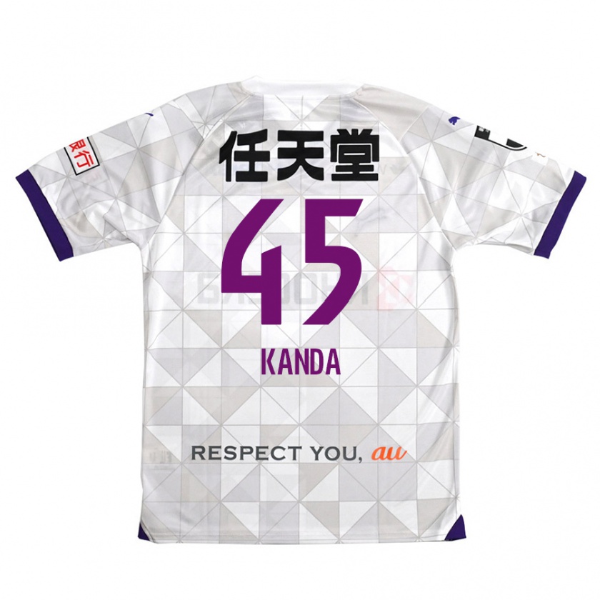 Kandiny Kinder Kotaro Kanda #45 Weiß Lila Auswärtstrikot Trikot 2024/25 T-Shirt Österreich