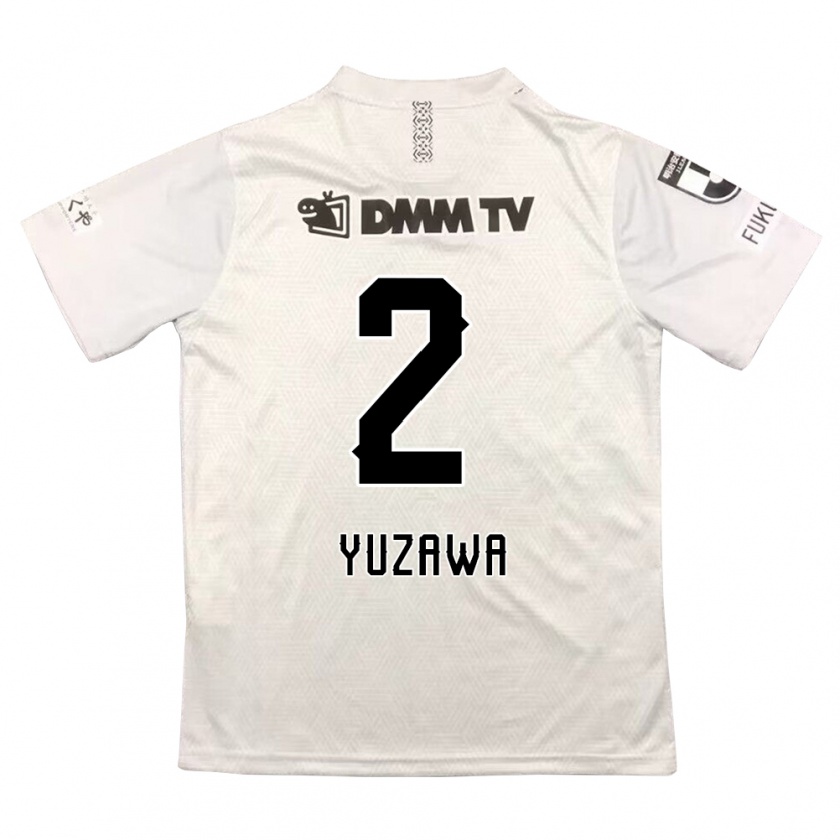 Kandiny Bambino Maglia Masato Yuzawa #2 Grigio Nero Kit Gara Away 2024/25 Maglietta