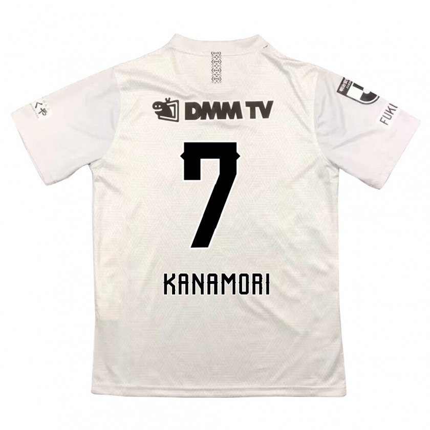 Kandiny Niño Camiseta Takeshi Kanamori #7 Gris Negro 2ª Equipación 2024/25 La Camisa