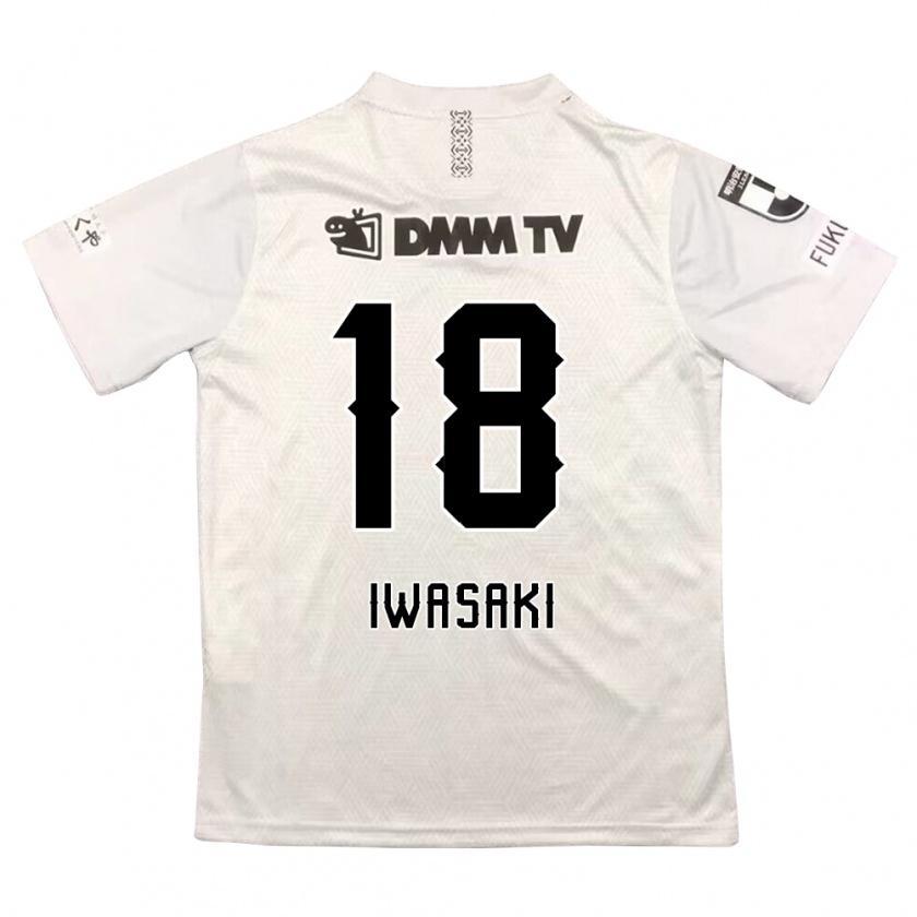 Kandiny Kinderen Yuto Iwasaki #18 Grijs Zwart Uitshirt Uittenue 2024/25 T-Shirt België