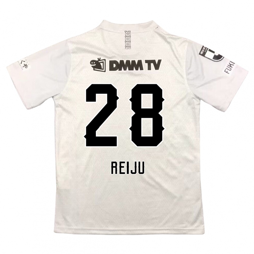 Kandiny Niño Camiseta Reiju Tsuruno #28 Gris Negro 2ª Equipación 2024/25 La Camisa