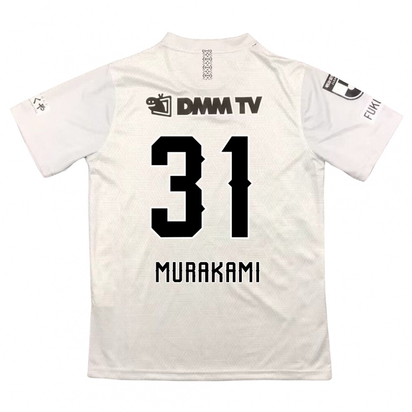 Kandiny Kinderen Masaaki Murakami #31 Grijs Zwart Uitshirt Uittenue 2024/25 T-Shirt België