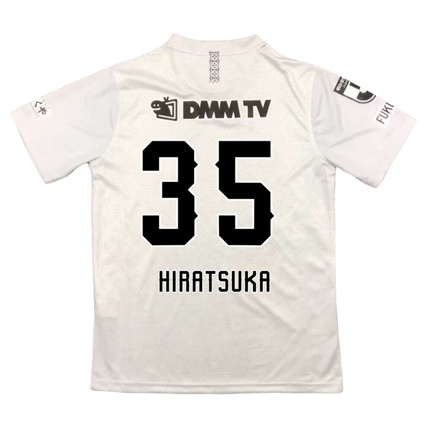 Kandiny Niño Camiseta Yuto Hiratsuka #35 Gris Negro 2ª Equipación 2024/25 La Camisa