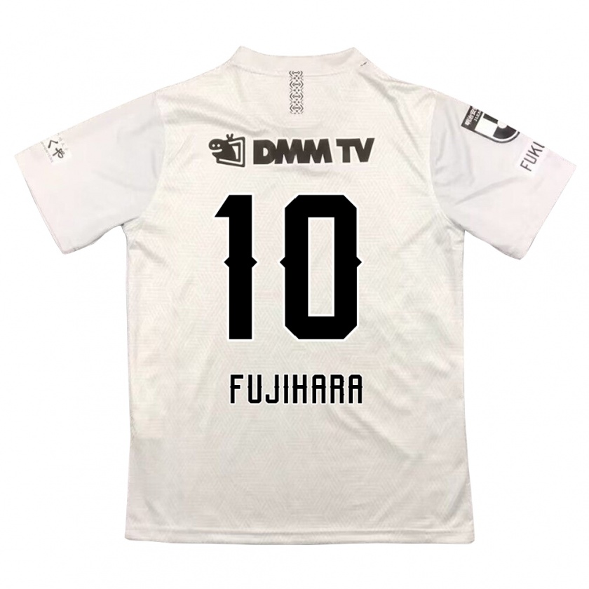 Kandiny Niño Camiseta Naoatsu Fujihara #10 Gris Negro 2ª Equipación 2024/25 La Camisa