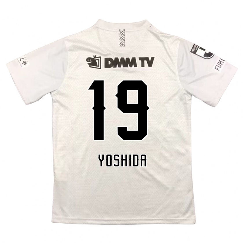 Kandiny Niño Camiseta Yuzuki Yoshida #19 Gris Negro 2ª Equipación 2024/25 La Camisa