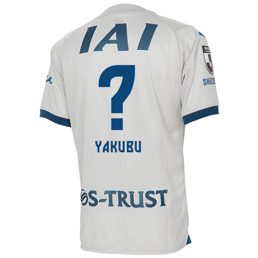 Kandiny Bambino Maglia Aziz Yakubu #0 Bianco Blu Kit Gara Away 2024/25 Maglietta