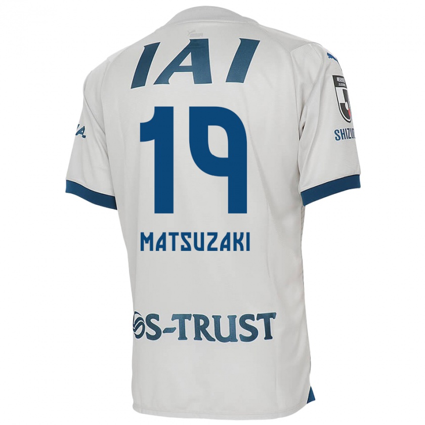 Kandiny Bambino Maglia Kai Matsuzaki #19 Bianco Blu Kit Gara Away 2024/25 Maglietta