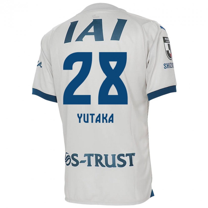 Kandiny Bambino Maglia Yutaka Yoshida #28 Bianco Blu Kit Gara Away 2024/25 Maglietta