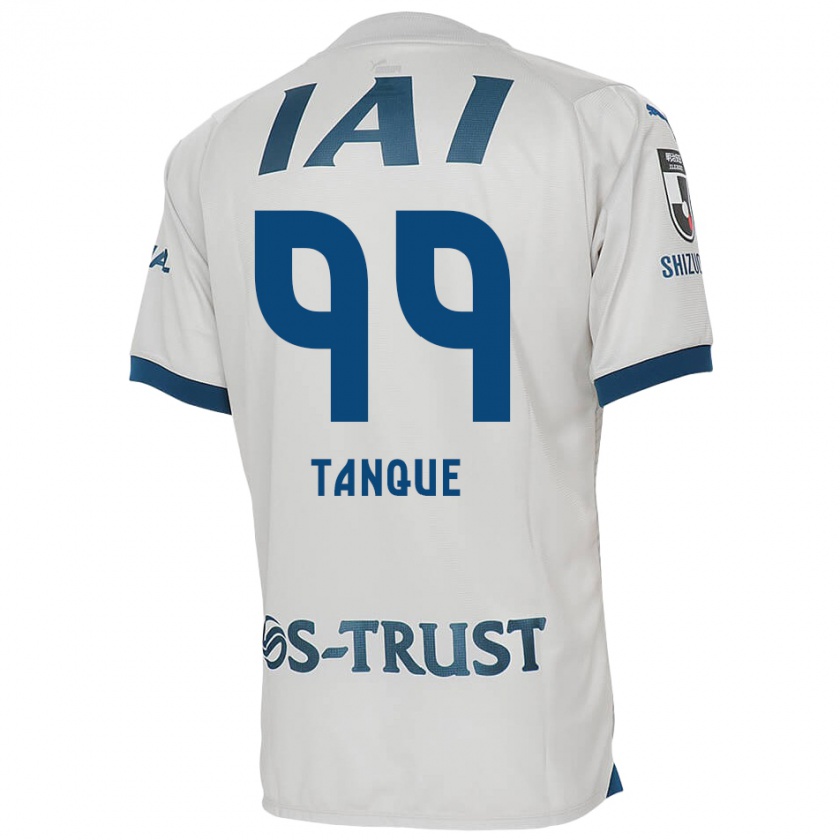 Kandiny Bambino Maglia Douglas Tanque #99 Bianco Blu Kit Gara Away 2024/25 Maglietta