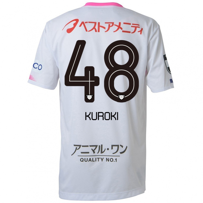 Kandiny Kinder Yuya Kuroki #48 Weiß Blau Rosa Auswärtstrikot Trikot 2024/25 T-Shirt Österreich