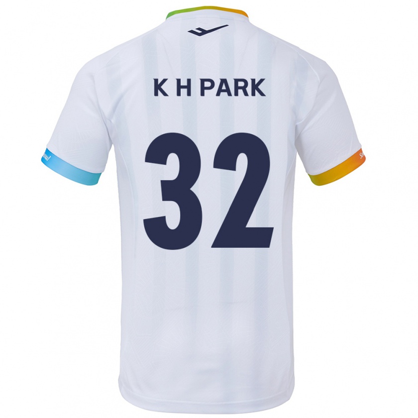 Kandiny Kinderen Han-Kyul Park #32 Wit Blauw Uitshirt Uittenue 2024/25 T-Shirt