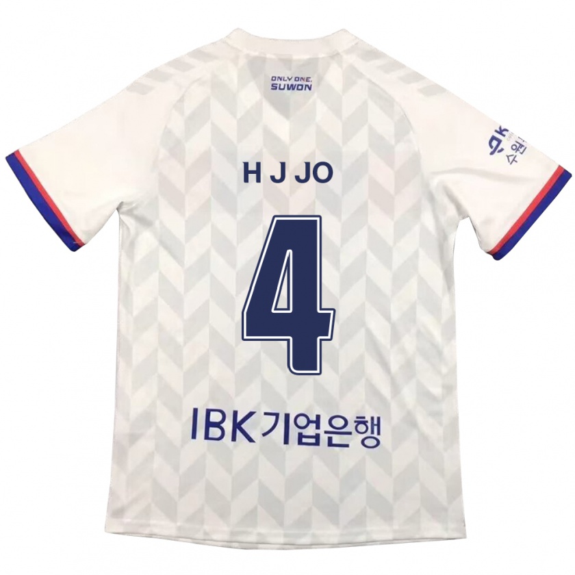 Kandiny Kinderen Jun-Hyun Jo #4 Wit Blauw Uitshirt Uittenue 2024/25 T-Shirt België