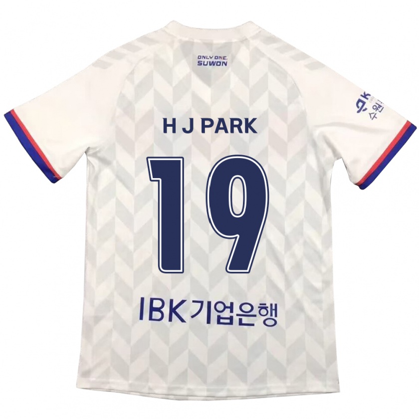 Kandiny Kinderen Jun-Hui Park #19 Wit Blauw Uitshirt Uittenue 2024/25 T-Shirt België