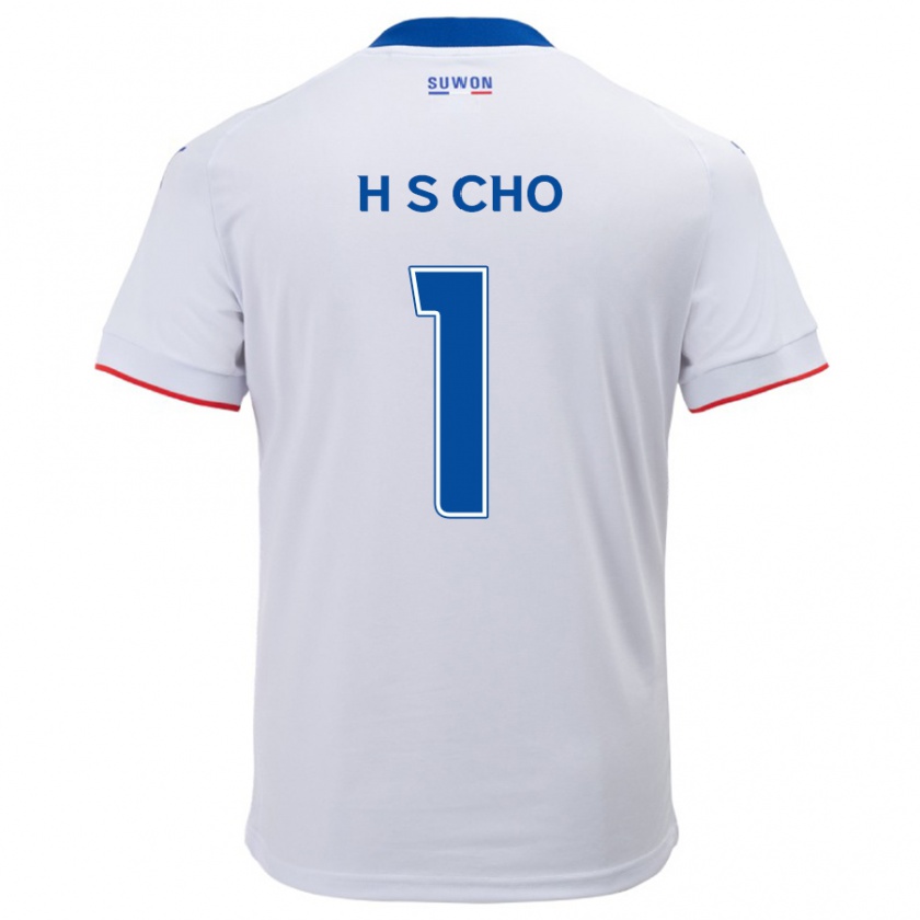 Kandiny Niño Camiseta Sung-Hoon Cho #1 Blanco Azul 2ª Equipación 2024/25 La Camisa