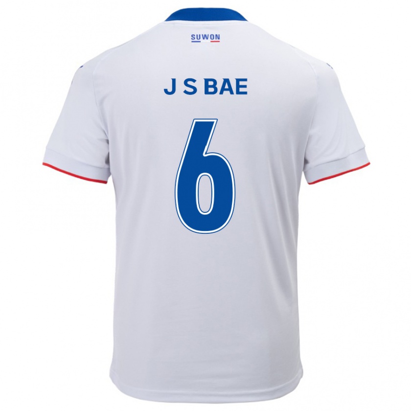 Kandiny Kinderen Seo-Joon Bae #6 Wit Blauw Uitshirt Uittenue 2024/25 T-Shirt