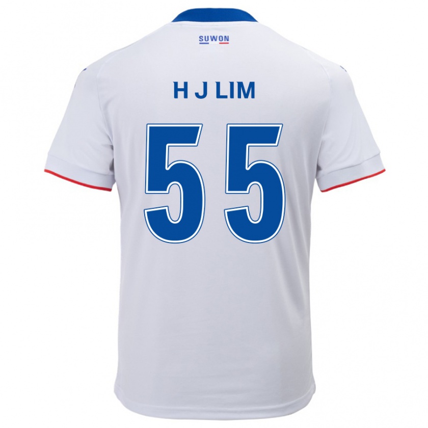 Kandiny Niño Camiseta Ji-Hoon Lim #55 Blanco Azul 2ª Equipación 2024/25 La Camisa