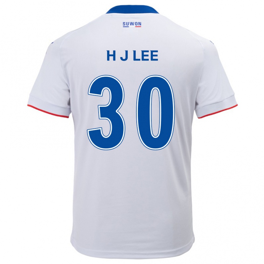 Kandiny Niño Camiseta Ji-Ho Lee #30 Blanco Azul 2ª Equipación 2024/25 La Camisa