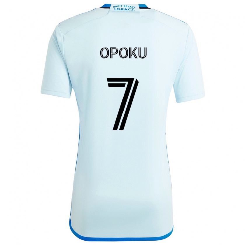 Kandiny Niño Camiseta Kwadwo Opoku #7 Azul Hielo 2ª Equipación 2024/25 La Camisa