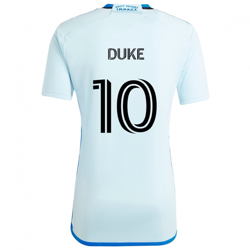 Kandiny Kinderen Bryce Duke #10 Ijsblauw Uitshirt Uittenue 2024/25 T-Shirt