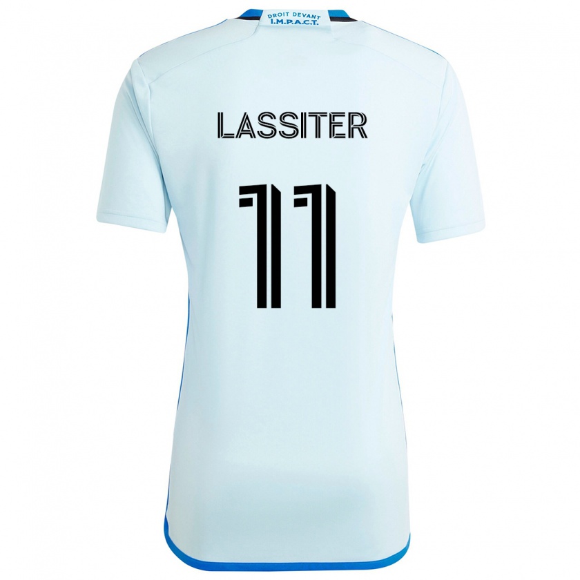 Kandiny Bambino Maglia Ariel Lassiter #11 Blu Ghiaccio Kit Gara Away 2024/25 Maglietta