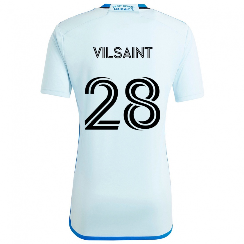 Kandiny Kinder Jules-Anthony Vilsaint #28 Eisblau Auswärtstrikot Trikot 2024/25 T-Shirt Österreich