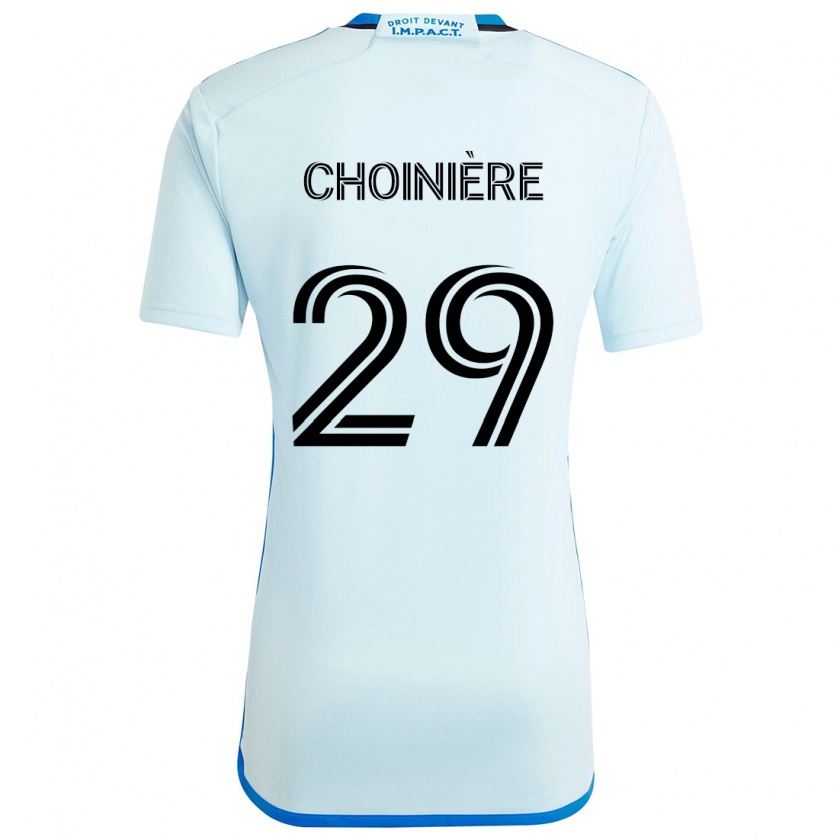 Kandiny Niño Camiseta Mathieu Choinière #29 Azul Hielo 2ª Equipación 2024/25 La Camisa