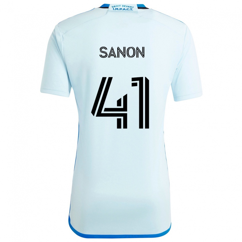 Kandiny Bambino Maglia Jérémy Sanon #41 Blu Ghiaccio Kit Gara Away 2024/25 Maglietta