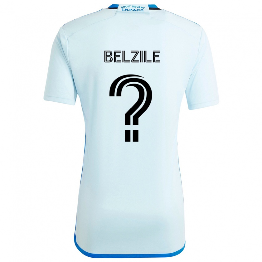 Kandiny Bambino Maglia Jean-Christophe Belzile #0 Blu Ghiaccio Kit Gara Away 2024/25 Maglietta