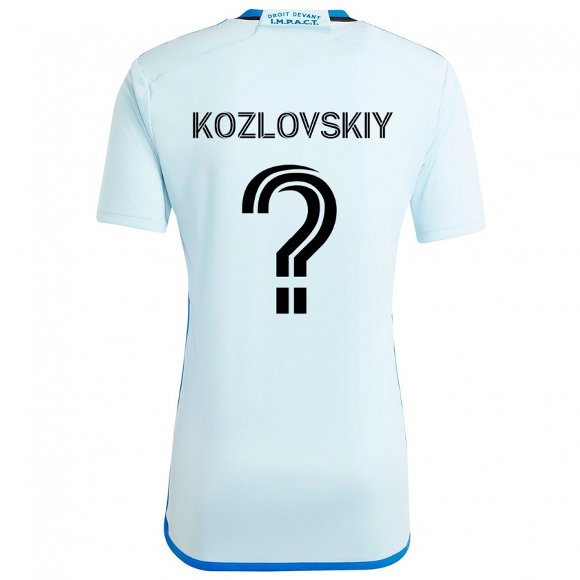 Kandiny Niño Camiseta Sergei Kozlovskiy #0 Azul Hielo 2ª Equipación 2024/25 La Camisa