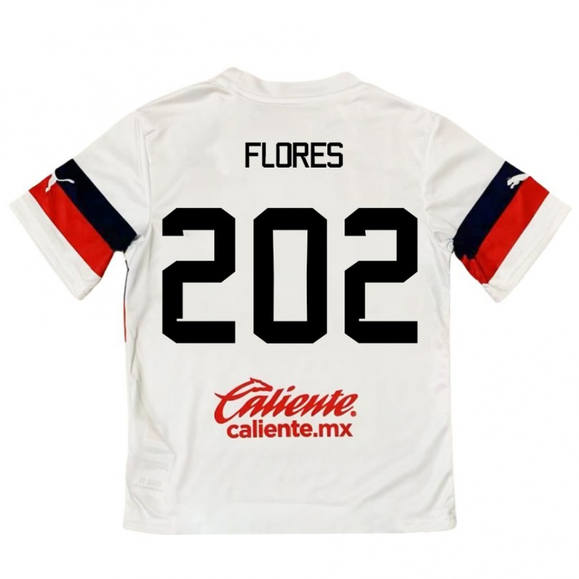 Kandiny Kinder Daniel Flores #202 Weiß Rot Auswärtstrikot Trikot 2024/25 T-Shirt Österreich