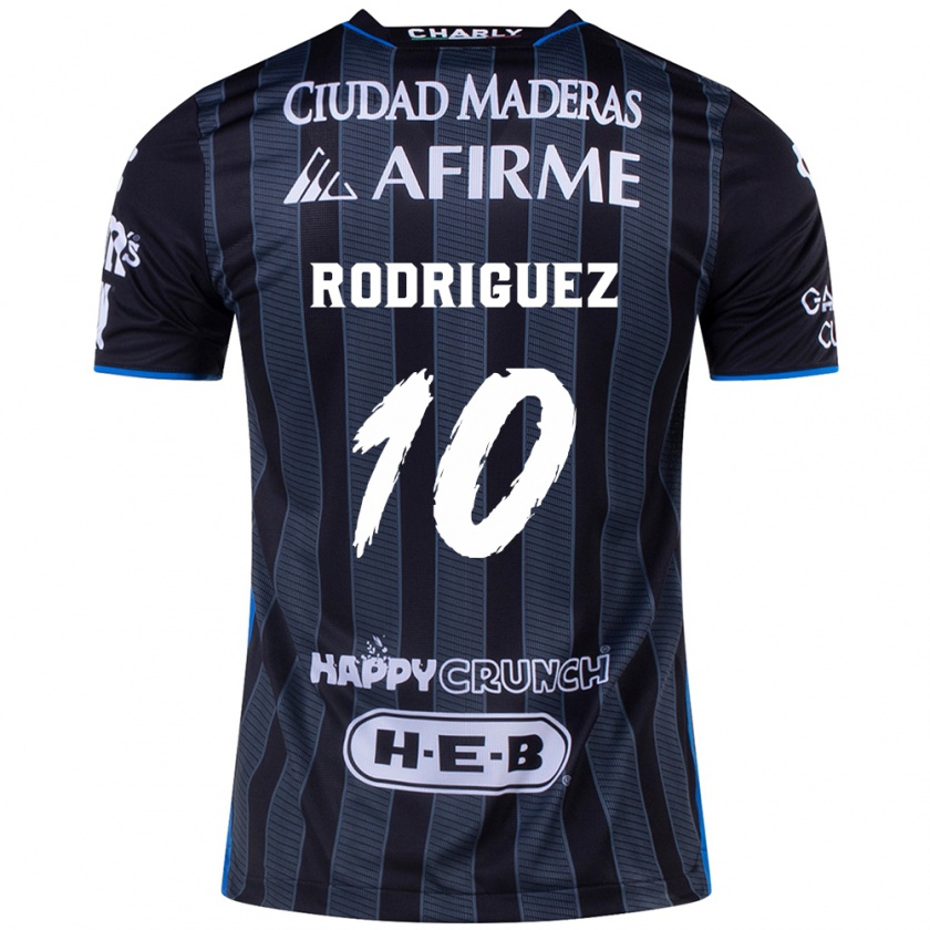 Kandiny Niño Camiseta Lucas Rodríguez #10 Blanco Negro 2ª Equipación 2024/25 La Camisa