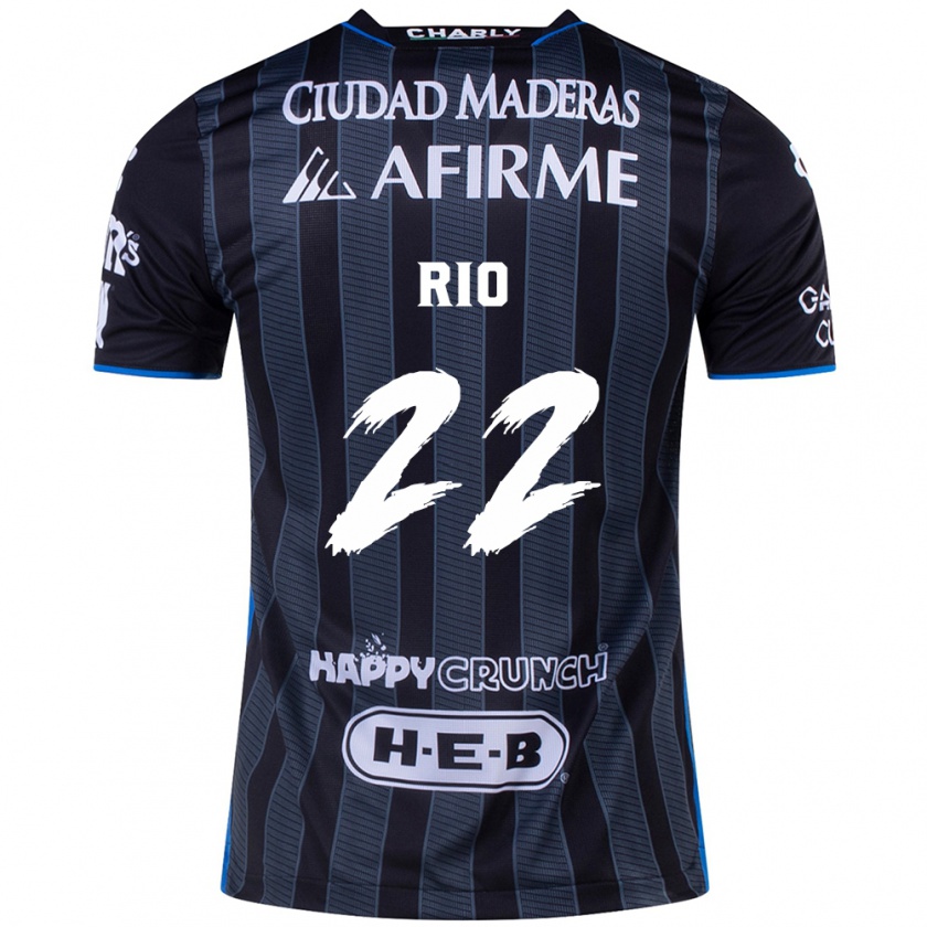 Kandiny Niño Camiseta Martín Rio #22 Blanco Negro 2ª Equipación 2024/25 La Camisa