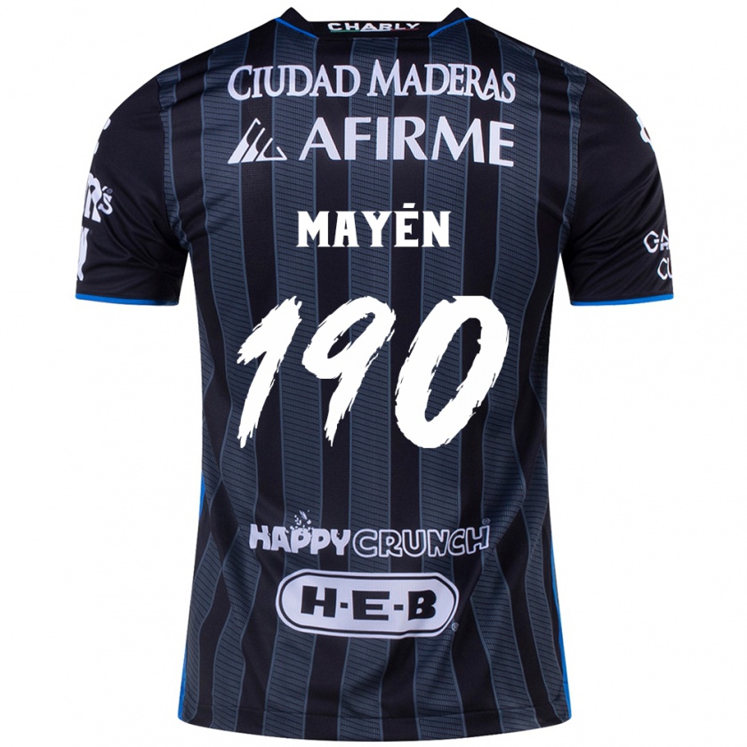 Kandiny Niño Camiseta Eduardo Mayén #190 Blanco Negro 2ª Equipación 2024/25 La Camisa