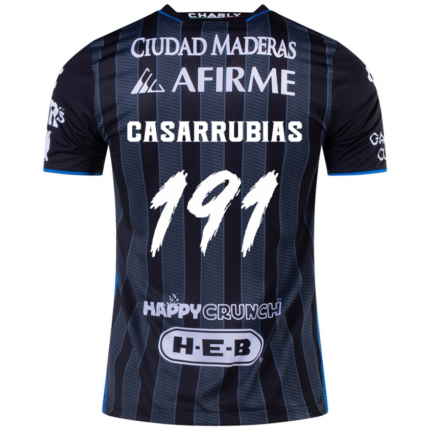 Kandiny Kinderen Aaron Casarrubias #191 Wit Zwart Uitshirt Uittenue 2024/25 T-Shirt België