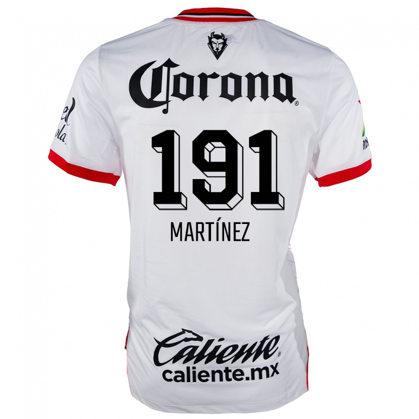 Kandiny Niño Camiseta Kevin Martínez #191 Blanco Rojo 2ª Equipación 2024/25 La Camisa México