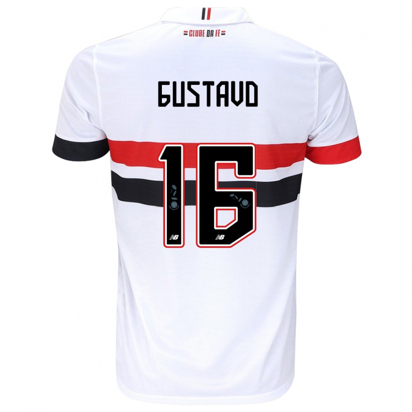 Kandiny Herren Luiz Gustavo #16 Weiß Rot Schwarz Heimtrikot Trikot 2024/25 T-Shirt Österreich