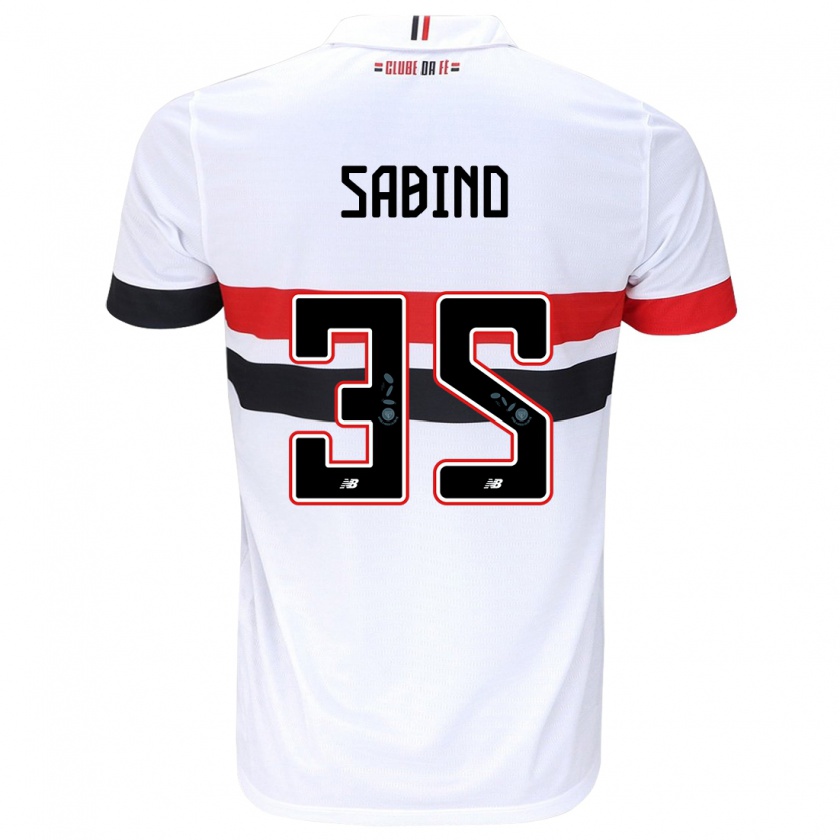 Kandiny Uomo Maglia Sabino #35 Bianco Rosso Nero Kit Gara Home 2024/25 Maglietta