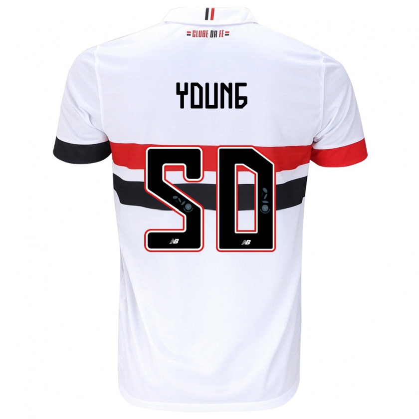 Kandiny Heren Young #50 Wit Rood Zwart Thuisshirt Thuistenue 2024/25 T-Shirt België