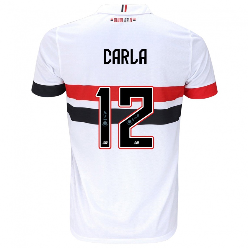 Kandiny Heren Carla Maria Da Silva #12 Wit Rood Zwart Thuisshirt Thuistenue 2024/25 T-Shirt België