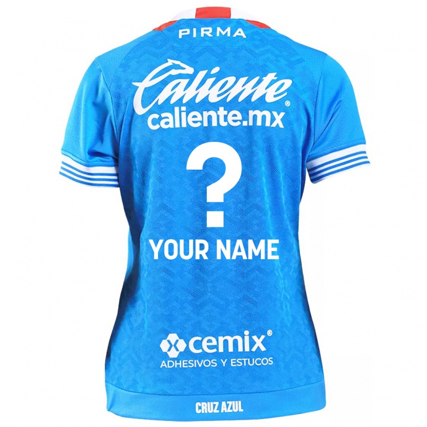 Kandiny Hombre Camiseta Su Nombre #0 Cielo Azul 1ª Equipación 2024/25 La Camisa México