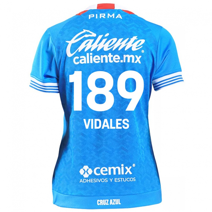 Kandiny Hombre Camiseta Álvaro Vidales #189 Cielo Azul 1ª Equipación 2024/25 La Camisa México