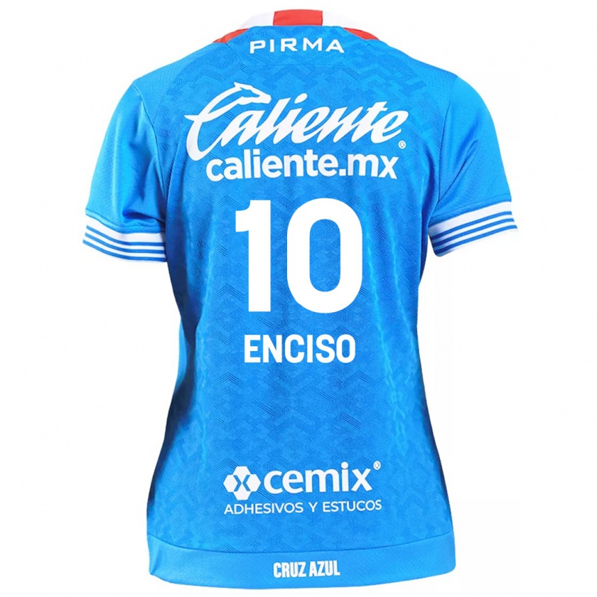 Kandiny Hombre Camiseta Martha Enciso #10 Cielo Azul 1ª Equipación 2024/25 La Camisa México