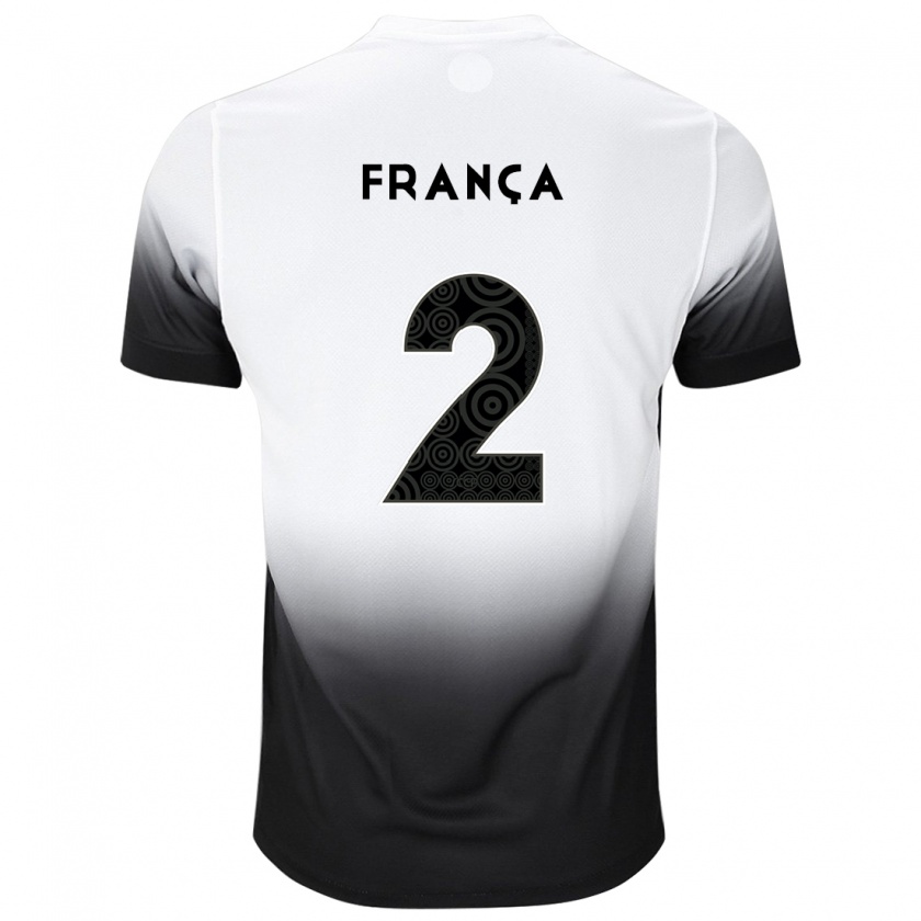 Kandiny Herren Matheus França #2 Weiß Schwarz Heimtrikot Trikot 2024/25 T-Shirt Österreich