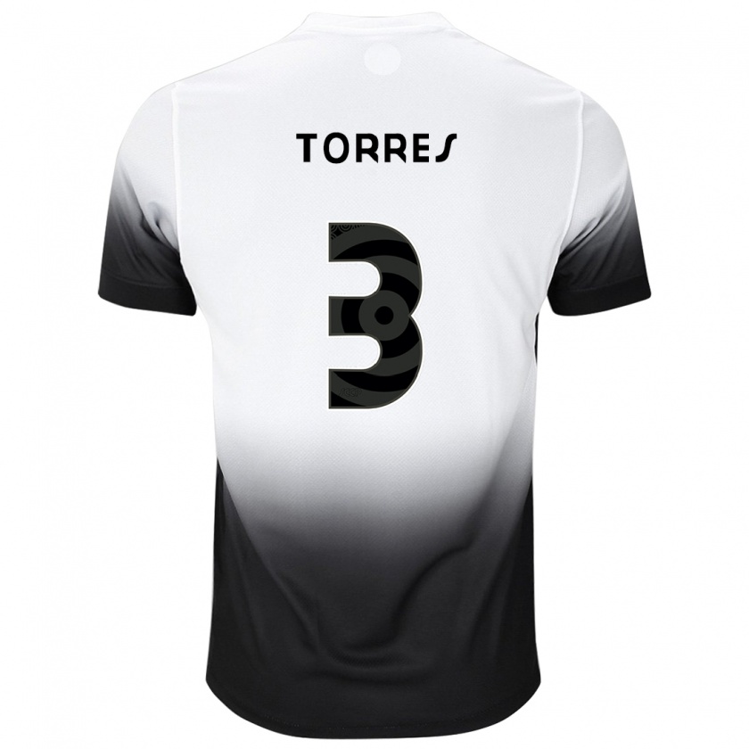 Kandiny Herren Félix Torres #3 Weiß Schwarz Heimtrikot Trikot 2024/25 T-Shirt Österreich