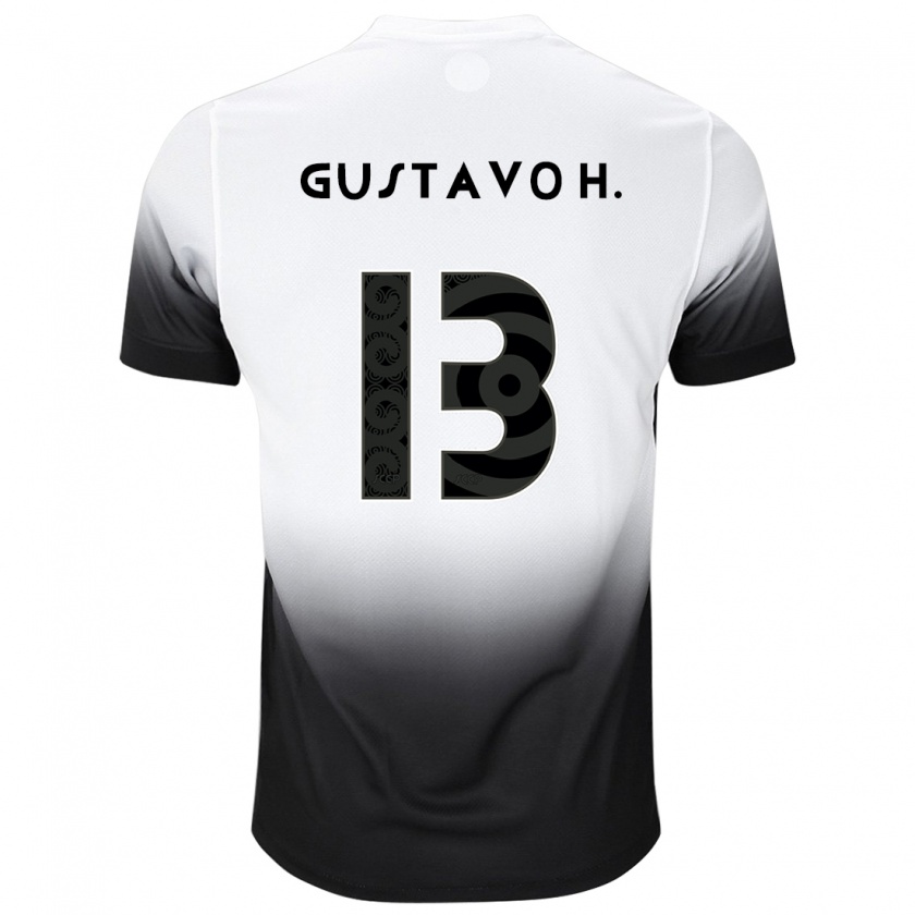 Kandiny Herren Gustavo Henrique #13 Weiß Schwarz Heimtrikot Trikot 2024/25 T-Shirt Österreich