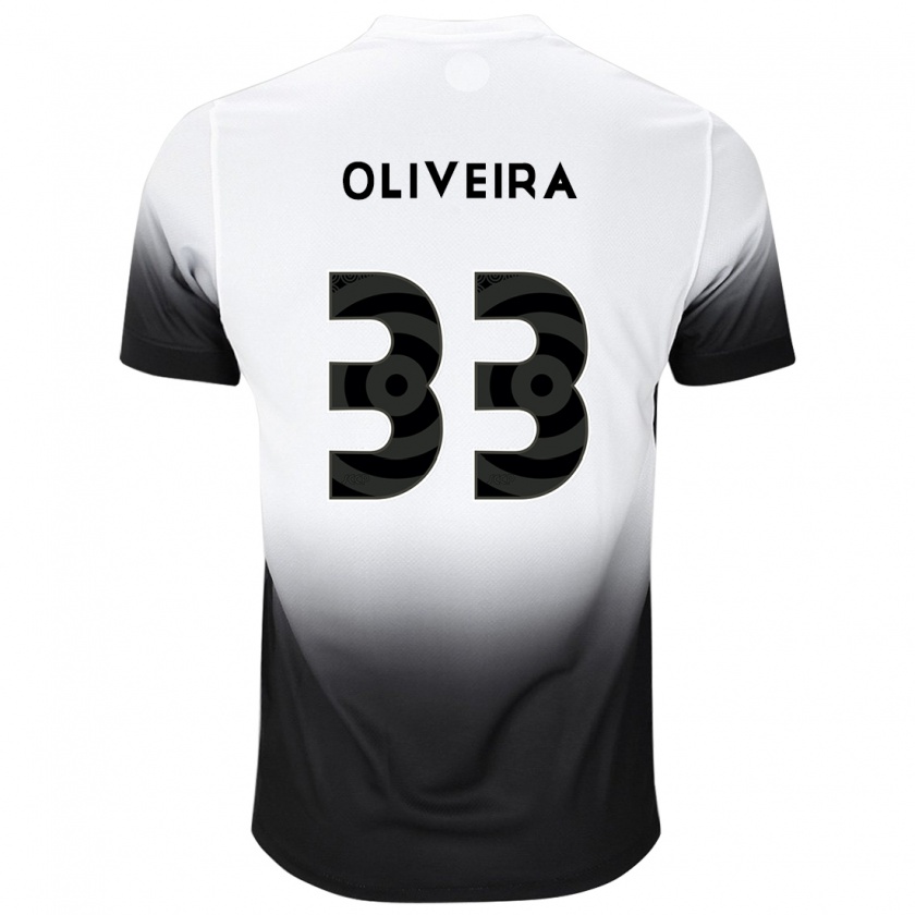 Kandiny Uomo Maglia Ruan Oliveira #33 Bianco Nero Kit Gara Home 2024/25 Maglietta