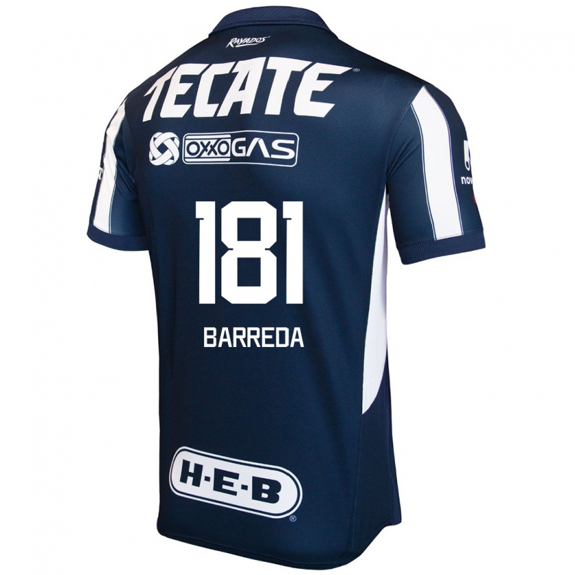 Kandiny Hombre Camiseta Dimas Barreda #181 Azul Rojo Blanco 1ª Equipación 2024/25 La Camisa