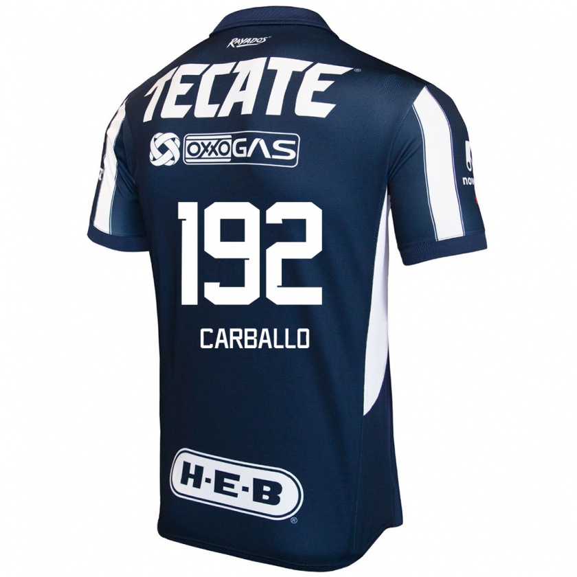 Kandiny Hombre Camiseta Erick Carballo #192 Azul Rojo Blanco 1ª Equipación 2024/25 La Camisa